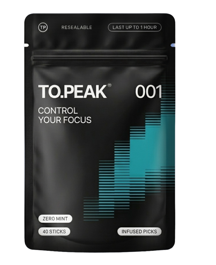 TO.PEAK Focus Picks Zero Mint resealable pouch